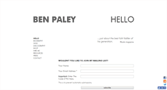 Desktop Screenshot of benpaley.com